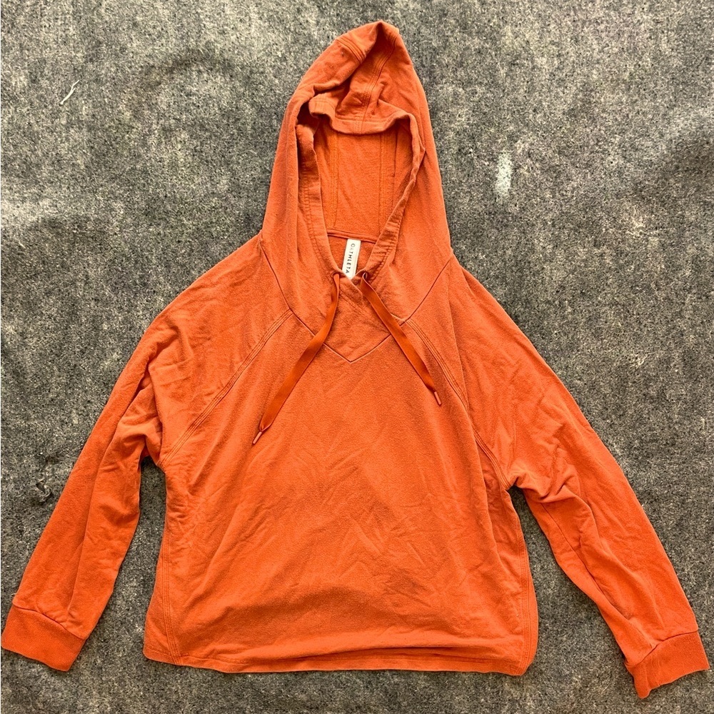 Athleta Orange Hoodie Sweatshirt - Picture 3 of 7